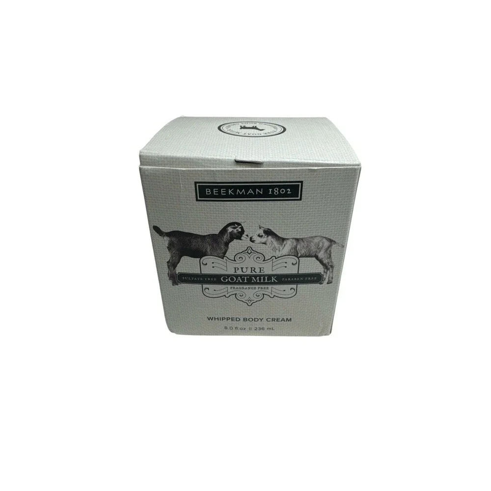 Beekman 1802 Pure Goat Milk Whipped Body Cream - Fragrance Free- 8 oz New Luxury